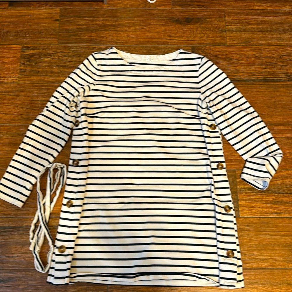 Seraphine Black and White Striped Tunic
